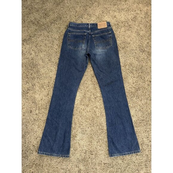 ABERCROMBIE FITCH 1892 Vintage Flare Jeans Low Rise 90s Y2K Made in USA 28x33 - Picture 4 of 12